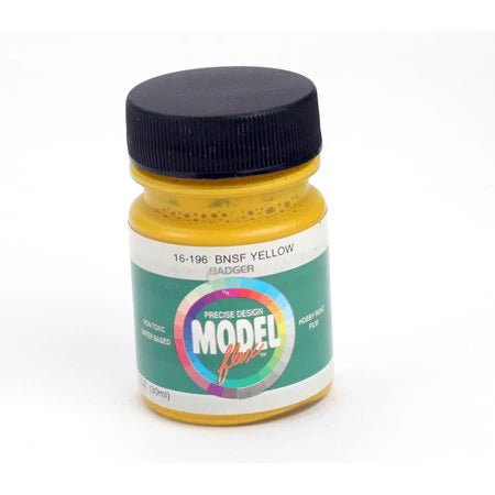 Badger 16-196 MODELFlex Acrylic Paint 1oz Burlington Northern & Santa Fe Yellow