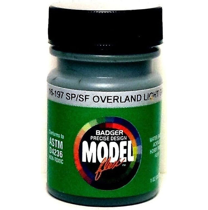 Badger 16-197 MODELFlex Acrylic Paint 1oz Southern Pacific / Santa Fe Overland Light Gray