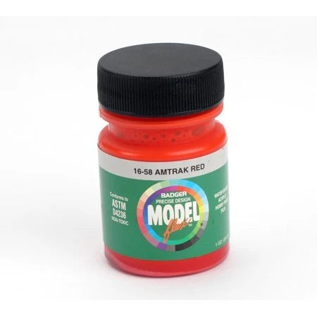 Badger 16-58 MODELFlex Acrylic Paint 1oz Amtrak Red
