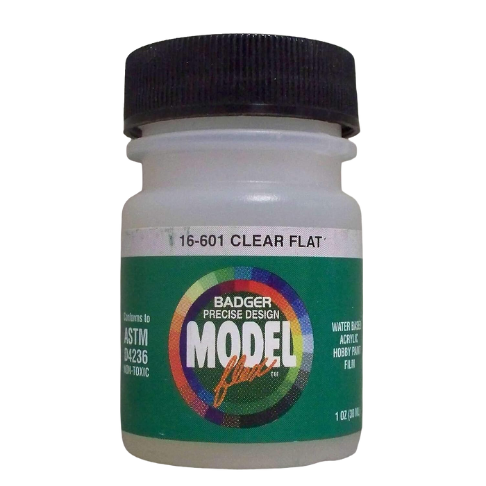 Badger 16-601 MODELFlex Acrylic Paint Clear Finish 1oz Flat