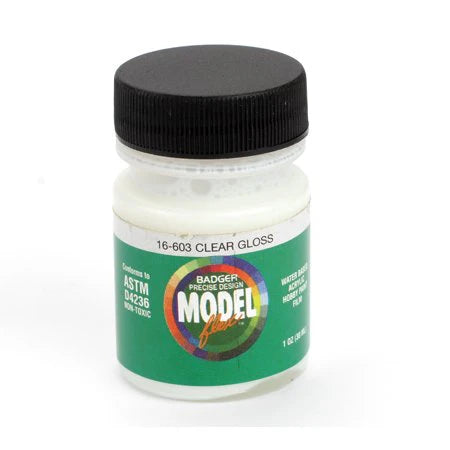 Badger 16-603 MODELFlex Acrylic Paint Clear Finish 1oz Gloss