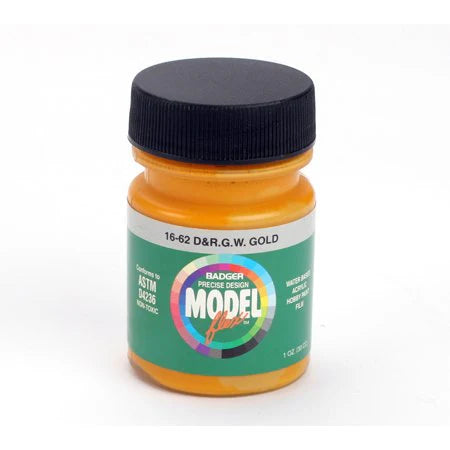 Badger 16-62 MODELFlex Acrylic Paint 1oz Denver & Rio Grande Western Gold