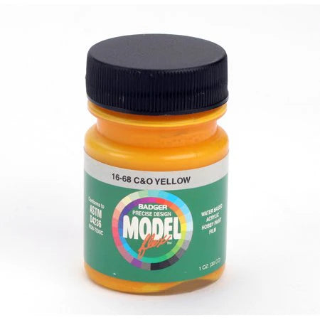 Badger 16-68 MODELFlex Acrylic Paint 1oz Chesapeake & Ohio Yellow