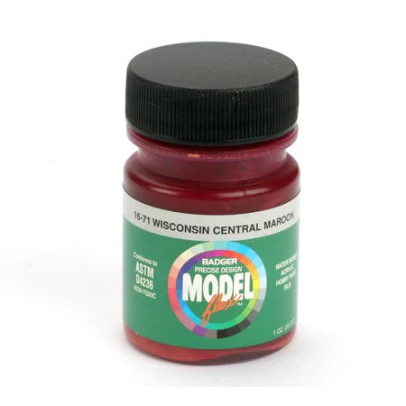 Badger 16-71 MODELFlex Acrylic Paint 1oz Wisconsin Central Maroon