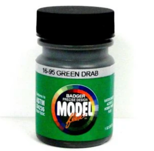 Badger 16-95 MODELFlex Acrylic Paint Military Colors 1oz Green Drab