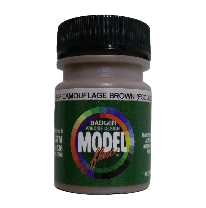 Badger 16-98 MODELFlex Acrylic Paint Military Colors 1oz Camouflage Brown