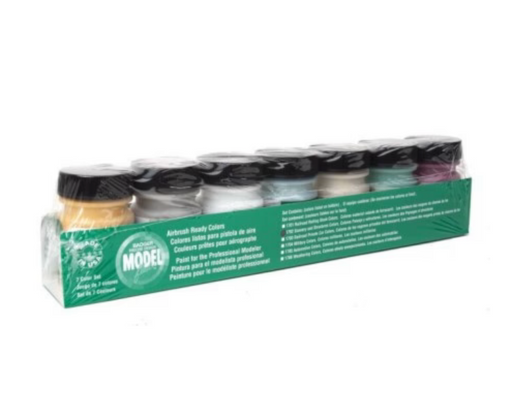 Badger 1702 MODELFlex Acrylic Paint Set Weathering & Railroad Off-Line Set of 7