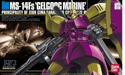 Bandai 1107720 1/144 HG UC #26 MS-14Fs Gelgoog Marine Cimas Custom Unit "Gundam 0083"