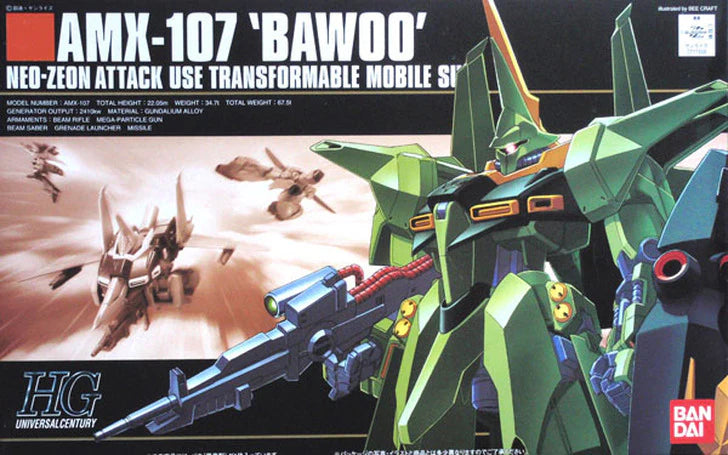 Bandai 1111898 1/144 HG UC #31 AMX-107 Bawoo Transformable Mobile Suit Gundam