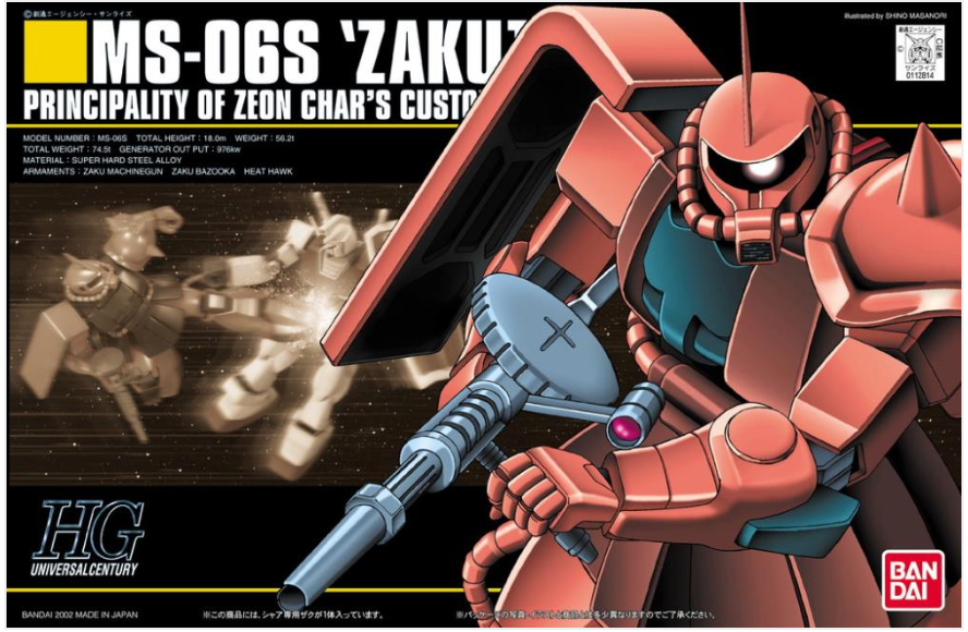 bandai-1112814-1-144-hg-universal-century-series-32-ms-06s-chars-zaku-ii-gundam-kit