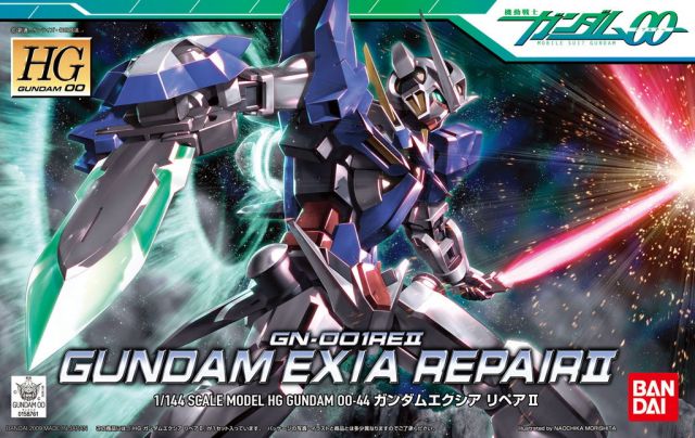 Bandai 2070725 1/144 HG #44 GN-001AEII Gundam Exia Repair II Mobile Suit (Gundam 00)