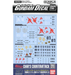 Bandai 2076869 GD-71 HG 1/144 Gundam Char's Counterattack Earth Ver. Waterslide Decal Sheet
