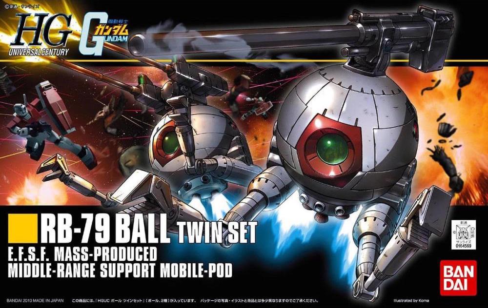 Bandai 2104592 1/144 HG UC #114 RB-79 Mobile Pod Ball Twin Set "G Gundam"
