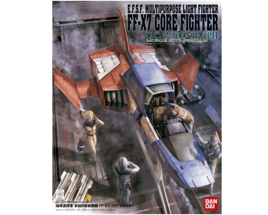 Bandai 2127395 1/35 UC Hard Graph FF-X7 Core Fighter with 3 Figures Model Kit