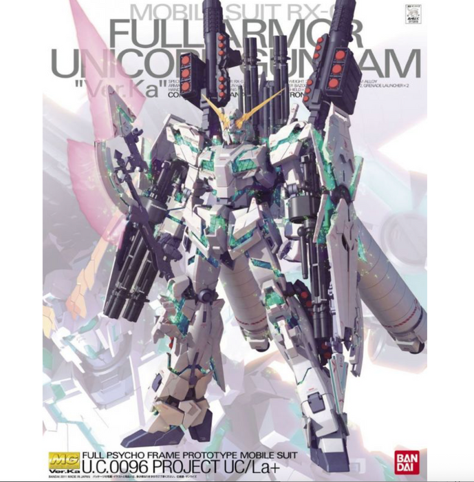 Bandai 2133286 1/00 MG UC Full Armor Unicorn Gundam (Ver.Ka) Mobile Suit