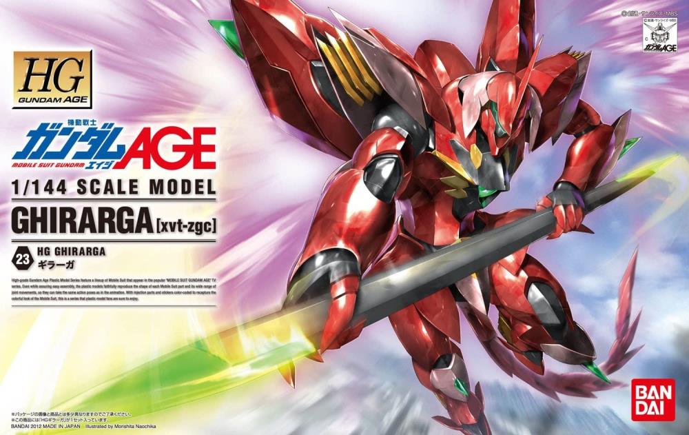 Bandai 2165083 1/144 HG #23 XVT-ZGC Ghirarga Mobile Suit "Gundam AGE"