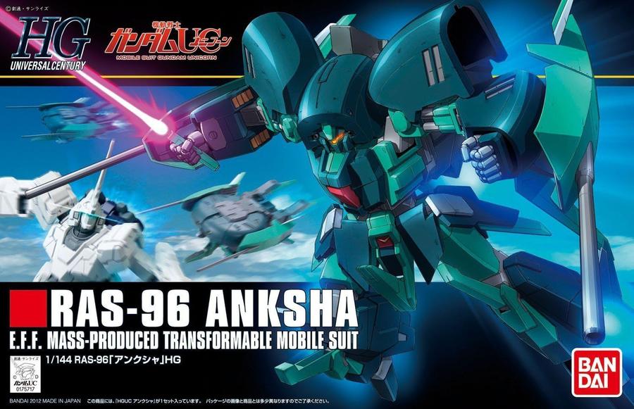 Bandai 2166498 1/144 HG UC #141 RAS-96 Anksha (Unicorn Ver.) Mobile Suit Gundam
