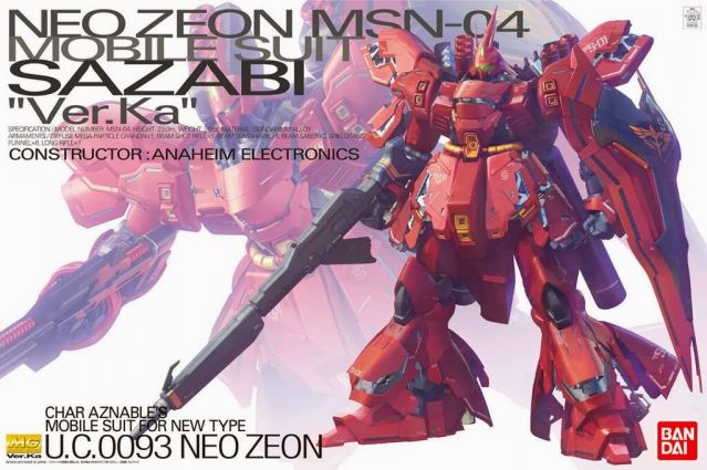 Bandai 2204932 1/100 MG Sazabi (Ver. Ka) "Char's Counterattack" Mobile Suit Gundam