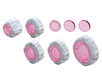 Bandai 2206715 Builders Parts HD MS Sight Lens #01 (Pink) for Mobile Suit Gundam's