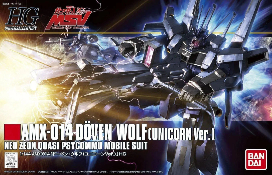 Bandai 2212202 1/144 HG UC #160 AMX-014 Doven Wolf Mobile Suit Gundam (Unicorn Ver.)