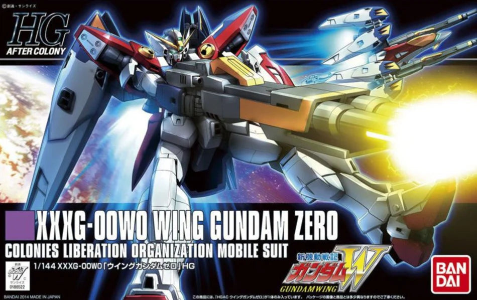 Bandai 2219526 1/144 HG After Colony XXXG-00W0 Wing Gundam Zero Mobile Suit (Gundam Wing)