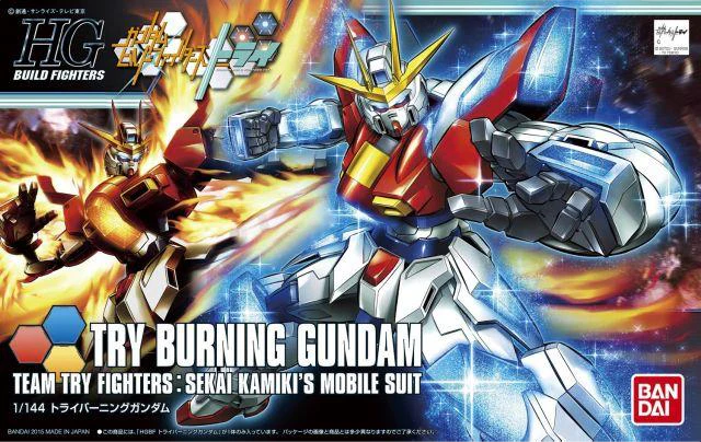Bandai 2297710 1/144 HG #28 Try Burning Gundam Mobile Suit Build Fighters (Team Try Sekai Kamiki's)