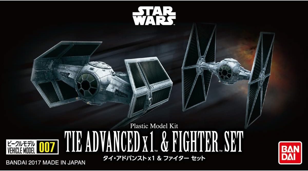 Bandai 2322883 1/72 Star Wars Tie Advanced and Tie Fighter Model Kits