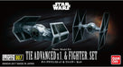 Bandai 2322883 1/72 Star Wars Tie Advanced and Tie Fighter Model Kits
