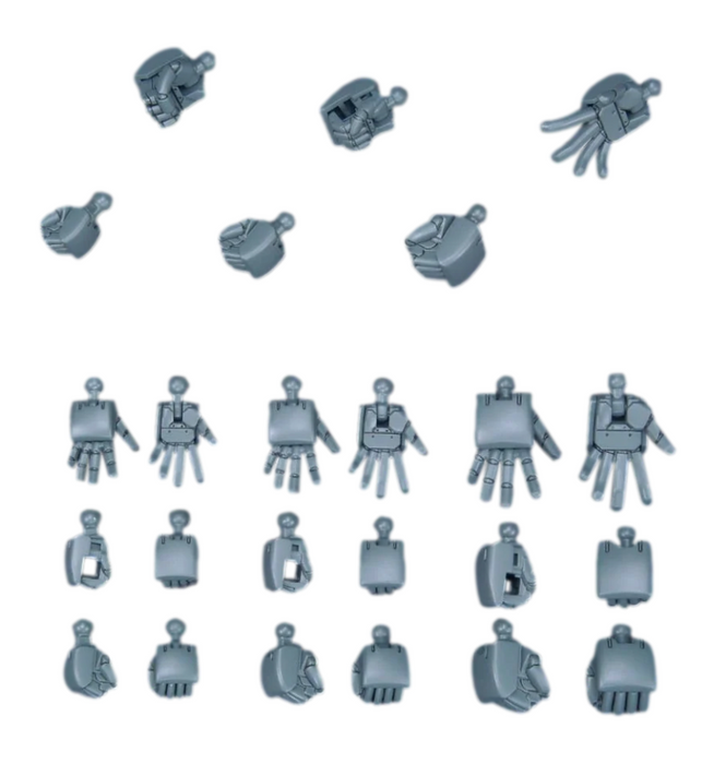 Bandai 2342389 1/144 HG #25 Jigen Build Knuckles (Round) Build Fighters Support Parts