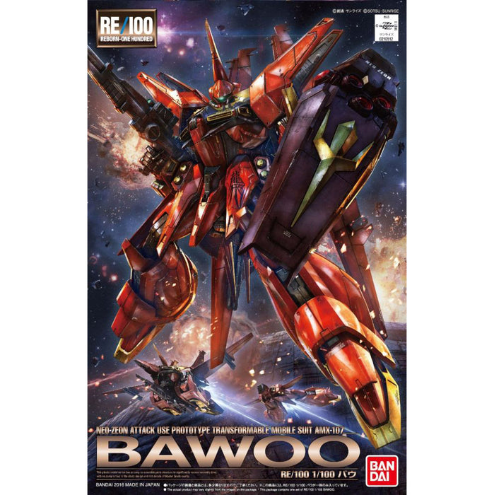 Bandai 2346794 1/100 RE/100 AMX-107 Bawoo Mobile Suit ZZ Gundam