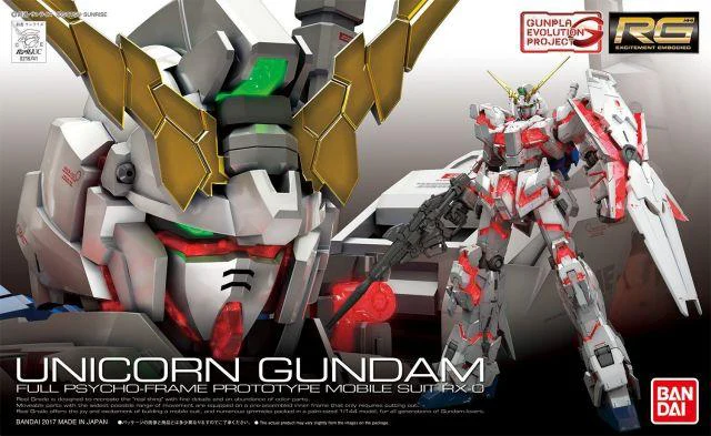 Bandai 2370362 1/144 RG UC #25 Unicorn Gundam Full Psycho-Frame Mobile Suit