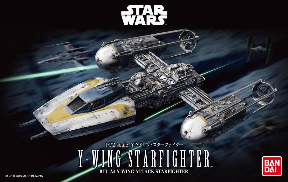 Bandai 2378838 1/72 Star Wars Y-Wing Starfighter (Snap Kit)