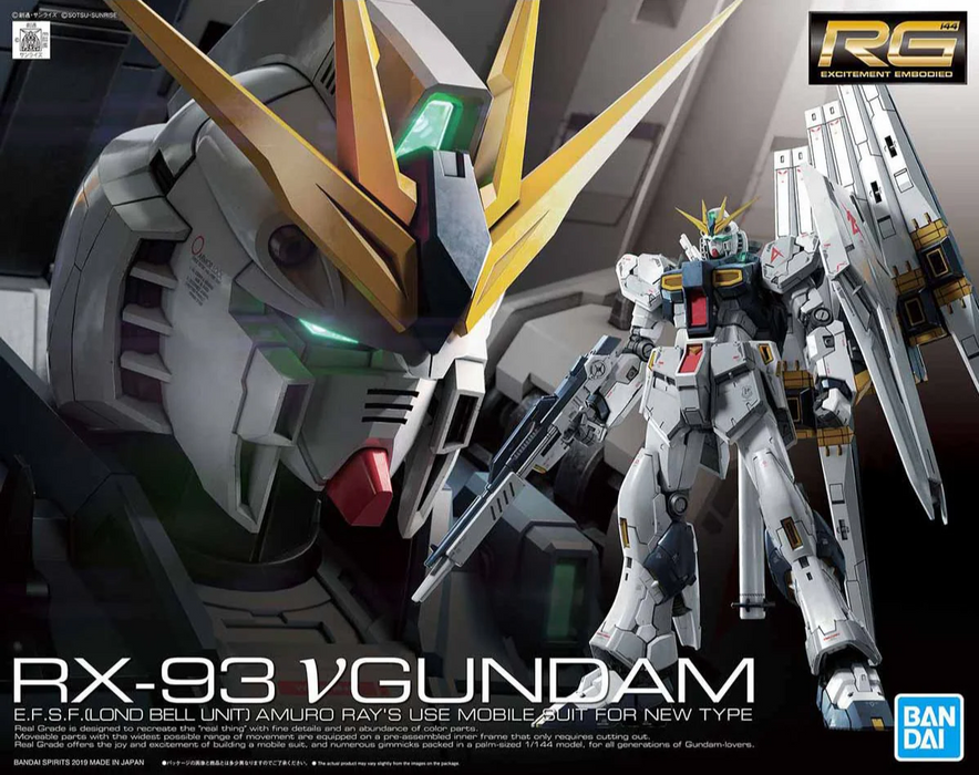 Bandai 2466963 1/144 RG RX-93 Nu Gundam "Char's Counterattack" Mobile Suit Gundam