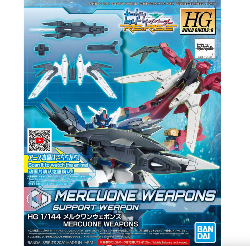 Bandai 2492938 1/144 HG #19 Mercuone Weapons "Gundam Build Divers RE:Rise"