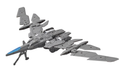Bandai 2518743 1/144 30MM #02 Extended Armament Vehicle Air Fighter (Gray) "30 Minutes Missions"