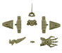 Bandai 2530619 1/144 30MM #21 Cielnova Option Armor For Elite Officer (Dark Green) "30 Minute Missions"