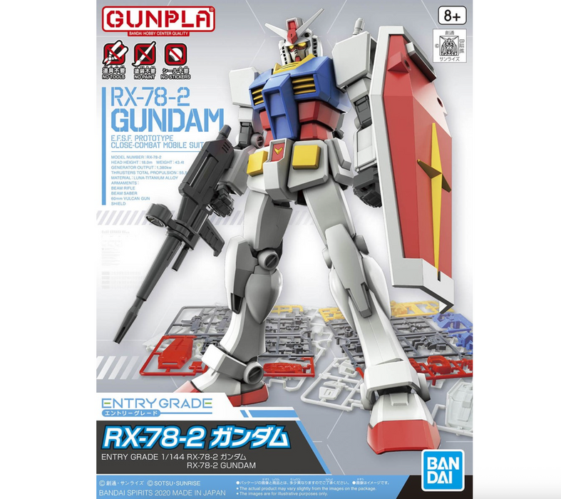 Bandai 2547940 1/144 Entry Grade RX-78-2 Gundam Mobile Suit