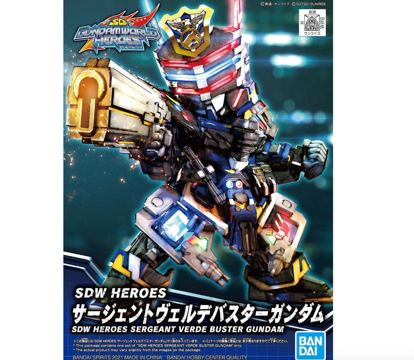 Bandai 2552542 SD Gundam World Heroes Sergeant Verde Buster Mobile Suit