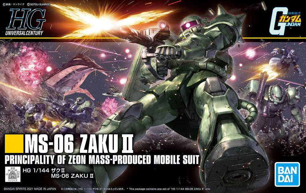 Bandai 2553796 1/144 HG UC MS-06 Zaku II Mobile Suit Gundam Principality of Zeon