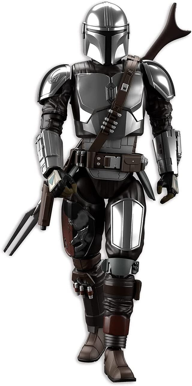 Bandai 2557094 1/12 Star Wars Mandalorian Baskar Armor Model Kit (Silver Coating Version)
