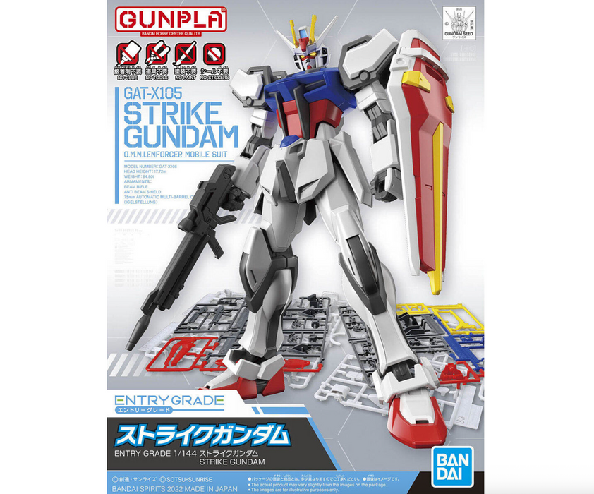 Bandai 2603390 1/144 Entry Grade #10 Strike Gundam "Gundam SEED"