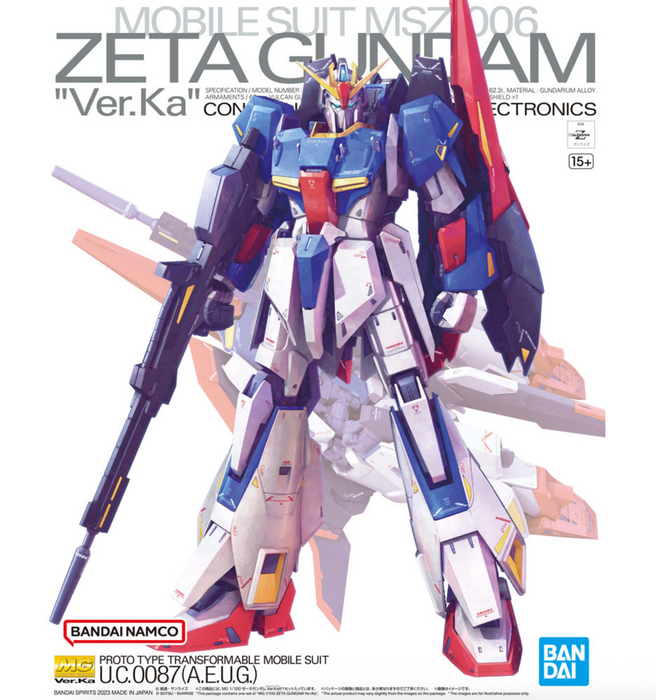 Bandai 2615240 1/00 MG Zeta Gundam Ver.Ka Mobile Suit "Zeta Gundam"