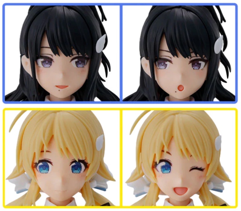 Bandai 2676312 30MS Option Hair Style & Face Parts (Hiori & Meguru) Accessory Kit (Idolmaster/30 Minutes Sisters)