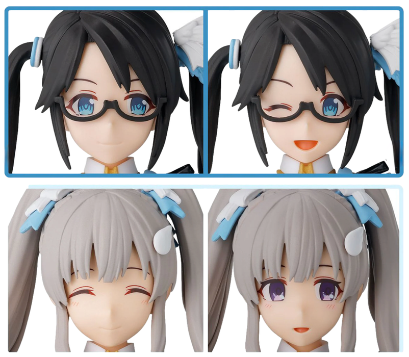 Bandai 2700400 30MS Option Hair Style & Face Parts Set (Yuika/Kiriko) Accessory Kit 30 Minute Sisters