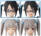Bandai 2700400 30MS Option Hair Style & Face Parts Set (Yuika/Kiriko) Accessory Kit 30 Minute Sisters
