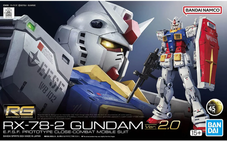 Bandai 2700762 RG 1/144 RX-78-2 Gundam Ver. 2.0 "Mobile Suit Gundam"