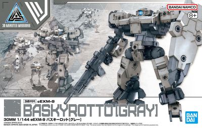 Bandai 2704774 30MM 1/144 eEXM-9 Baskyrotto [Gray] "30 Minutes Missions"