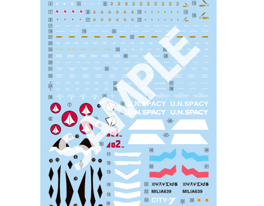 Bandai 2704803 HG Macross VF-22S Sturmvogel II Waterslide Decal