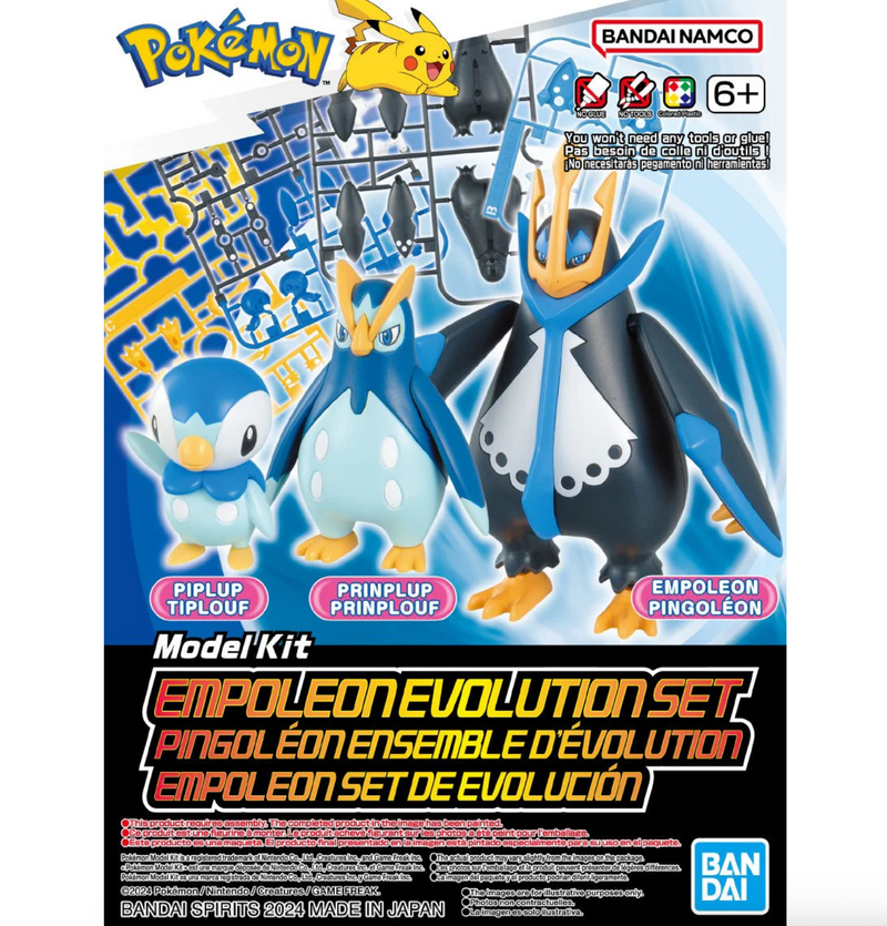 Bandai 2730253 Pokemon Empoleon Evolution Set Model Kit