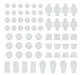 Bandai 2733949 1/144 HG/30MM Customize Material Decoration Parts #1 (White)